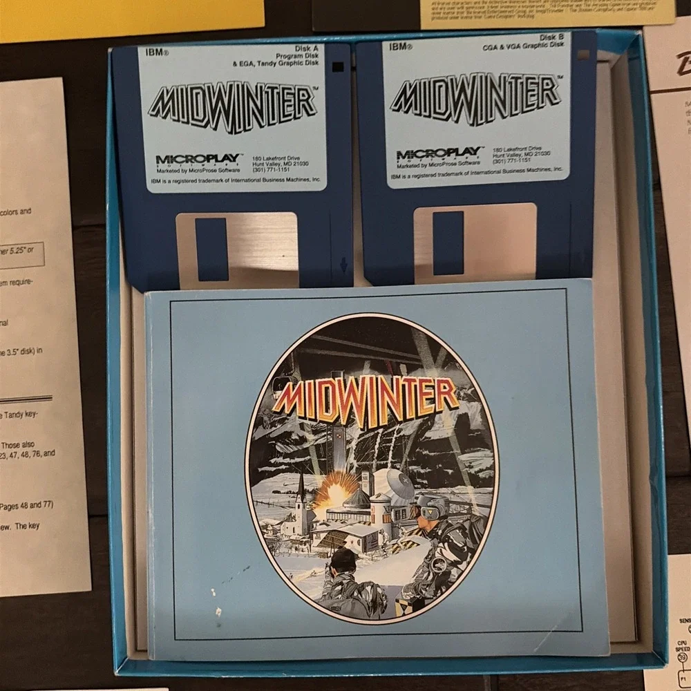 PC GAME • 1989 MICROPLAY • MIDWINTER masters of strategy • BIG BOX complete